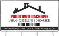 BANER REKLAMOWY 100x50cm gotowy projekt POGOTOWIE DACHOWE plandeka