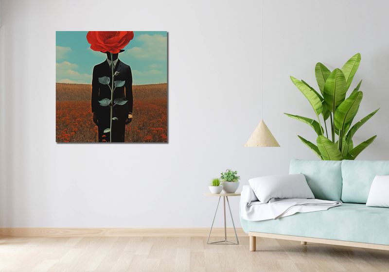 Obraz 90x90cm Obserwator zza Maku zdjęcie 2