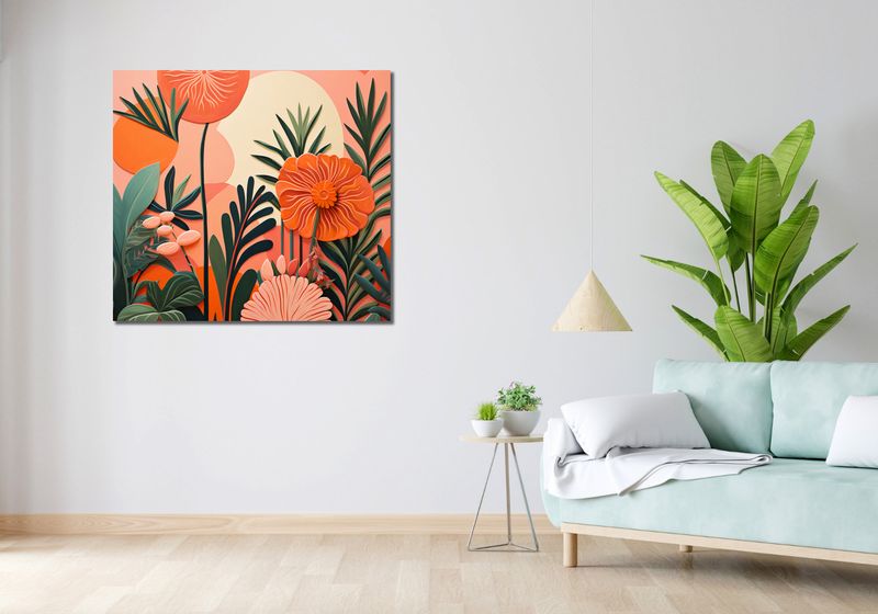 Obraz 100x90cm Koralowy Ogród zdjęcie 2