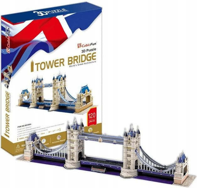 Puzzle 3D Cubic Fun Tower Bridge Nat.geograp. 9780 zdjęcie 6