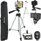 Statyw 133cm + Pilot Uchwyt na Telefon Zestaw 4w1