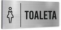 Tabliczka OZNACZENIE TOALETA TEKST Tablica informacyjna Piktogram Aluminium