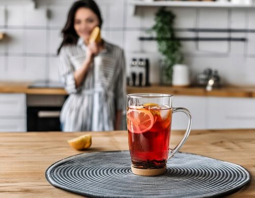 Szklanki z uchem Alex GLASMARK zestaw 6szt szklany kubek kawę 400ml na Arena.pl
