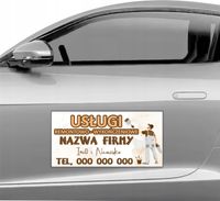 MAGNES NA SAMOCHÓD MAGNETYCZNA REKLAMA 60X30 cm USŁUGI remontowe