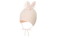 Broel UFA czapka dla dziewczynki kokardka jasny róż 40-42