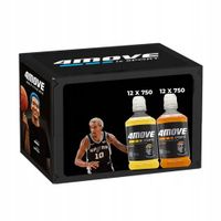 4MOVE Napój izotoniczny 750ml: Cytryna x 12 sztuk, Pomarańcza x 12 sztuk