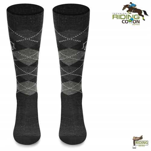 Klasyczne podkolanówki jeździeckie w romby SPDJ na Arena.pl