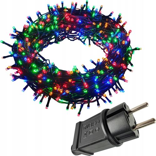 LAMPKI CHOINKOWE 500 LED TIMER zewnętrzne MULTI na Arena.pl