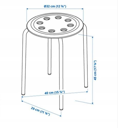 IKEA STOŁEK TABORET KRZESŁO KUCHENNE BIAŁY na Arena.pl
