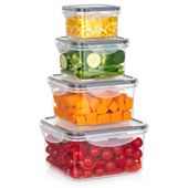 Pojemniki na żywność z pokrywką i uszczelką 4 szt.
