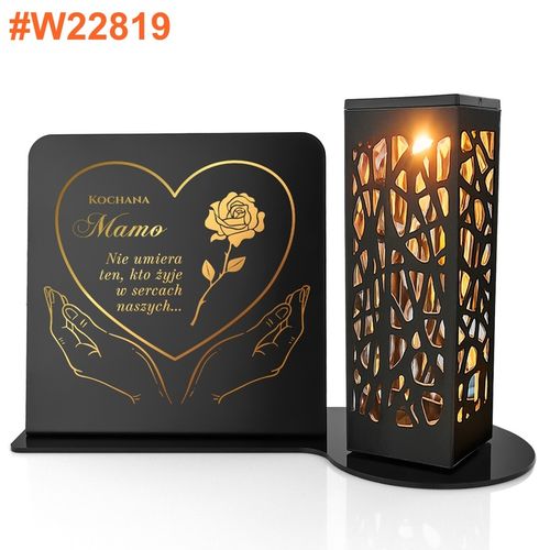 Znicz Solarny Led z Personalizacją na Grób Mamy Taty Babci Dziadka na Arena.pl