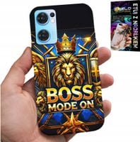 ETUI DO OPPO RENO7 5G - BOSS LEW Z KORONĄ NA TARCZY CASE + FOLIA