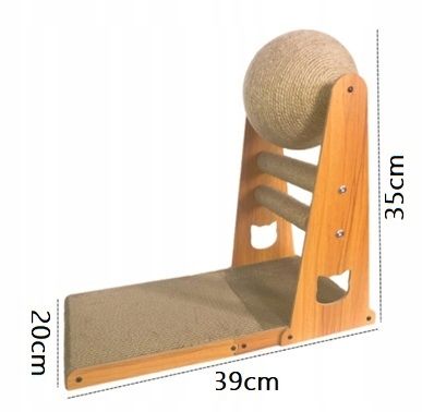 Drapak dla kota zabawka ruchoma kula do drapania 35 x 20 x 39 (F093) na Arena.pl