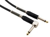Kabel instrumentalny JACK 6,3mm kątowy 3 m Czarny