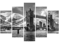 100CM 150CM OBRAZ 5 ELEM TOWER BRIDGE ŚCIENNY