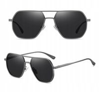 Okulary PRZECIWSŁONECZNE Polaryzacyjne Pilotki UV Męskie Damskie + Gratisy