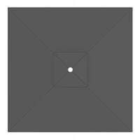 Poszycie kwadratowe na parasol ogrodowy 3x3m SZARY