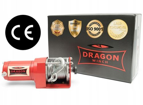 1,1T WYCIĄGARKA DRAGON 12V ELEKTRYCZNA WCIĄGARKA linowa pługa quada +pilot na Arena.pl