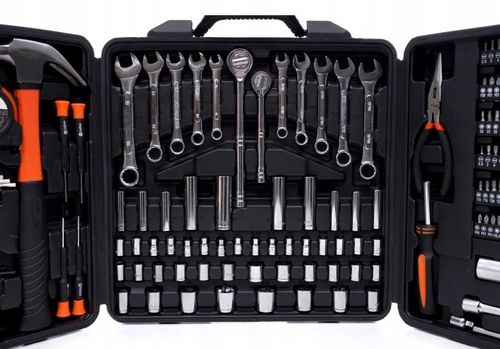ZESTAW KLUCZY NARZĘDZI KLUCZE NASADOWE W WALIZCE 140 EL WALIZKA NARZĘDZIOWA na Arena.pl