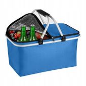 Składany kosz termiczny na zakupy piknik niebieski 47x27x23cm KP01N