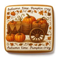 CIASTKO LUKROWANE PUMPKIN OLD ROZ.L KWADRAT JESIEŃ RĘCZNIE ROBIONE