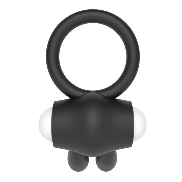 Power Clit Silicone Cockring Black zdjęcie 5