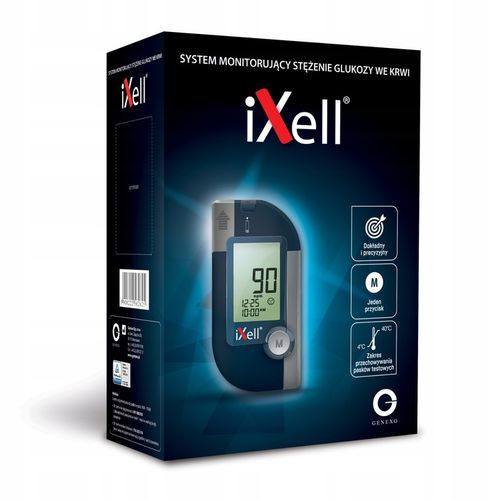 Glukometr iXell + paski, lancety, nakłuwacz, etui na Arena.pl