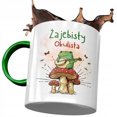 Kubek Zielony Dla Okulisty Żajebisty Okulista Z Nadrukiem Ze Zdjęciem na Arena.pl