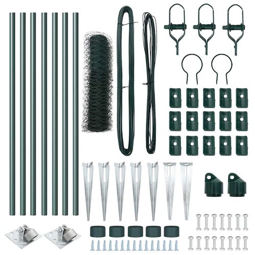 Ogrodzenie z słupkami Zielony 0.6 x 10 m Stal pokryta PCV na Arena.pl