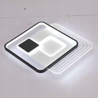 LAMPA WISZACA CZARNA LAMPA SUFITOWA PLAFON LED BIAŁY ŚCIEMNIALNA PILOT 37W