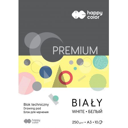 BLOK TECHNICZNY A3 BIAŁY HAPPY COLOR zdjęcie 1