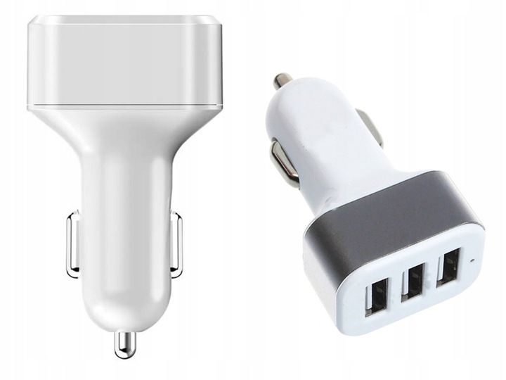 ŁADOWARKA SAMOCHODOWA 2x USB + KABEL 3W1 USB-C MICRO USB APPLE LIGHTNING zdjęcie 1