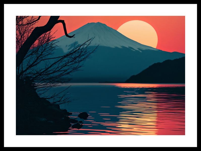 Plakat 42x29,7cm Góra Wieczorem zdjęcie 3