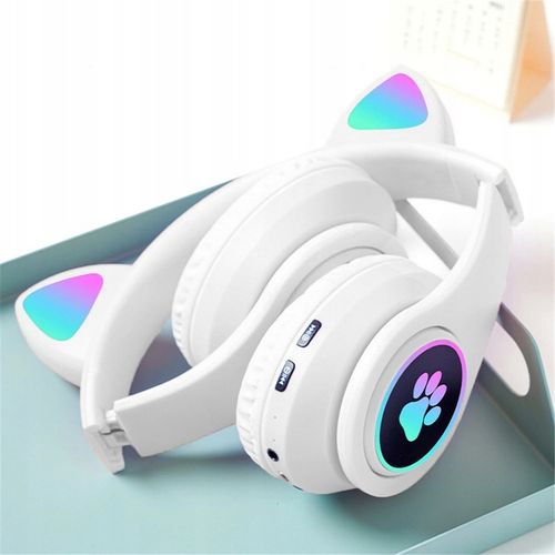 SŁUCHAWKI BEZPRZEWODOWE B39 Z USZAMI BLUETOOTH RGB KOCIE USZY DLA na Arena.pl