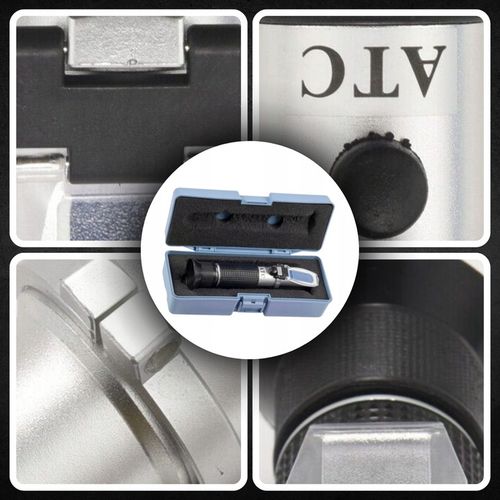 REFRAKTOMETR DO MIODU CUKROMIER + ZAWARTOŚĆ WODY KALIBRACJA MIERNIK CUKRU na Arena.pl