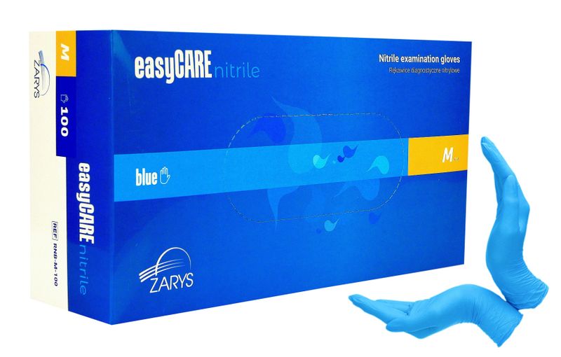 Rękawice rękawiczki nitrylowe bezpudrowe M 100 sztuk zdjęcie 1