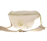 Laura Biaggi - nerka saszetka listonoszka jasny beżowy groszek mat KB82