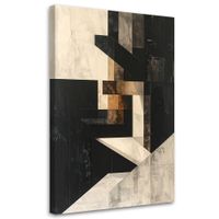 Czarno złoty obraz nowoczesny na płótnie do salonu biura