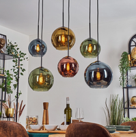 Lampa wisząca kule kolorowe szklane do jadalni nad stół oświetlenie