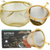 ZAPARZACZ NA HERBATE ZIOŁA SITKO DO KUBKA SZKLANKI STAL NIERDZEWNA ZŁOTY