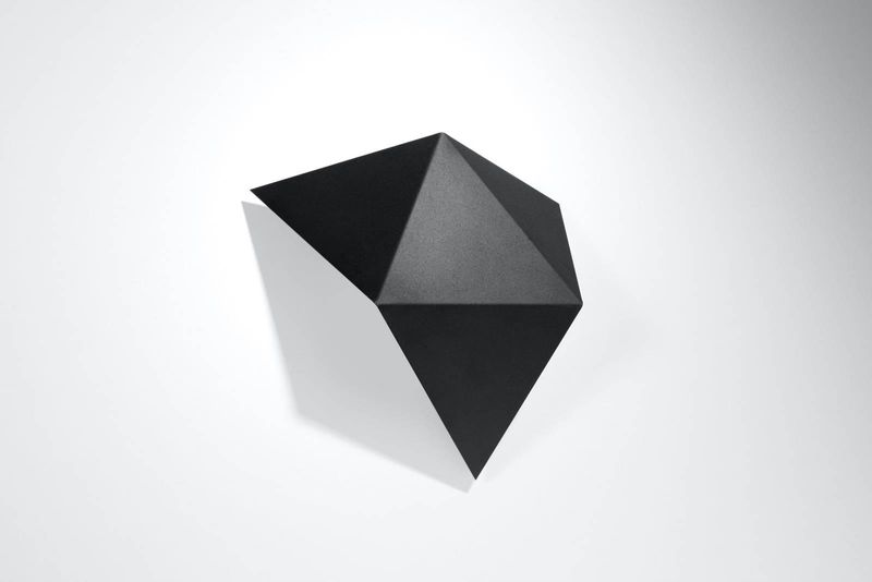 Kinkiet LAMPA ścienna SL.0421 geometryczna OPRAWA metalowa czarna zdjęcie 2