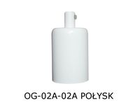 OPRAWKA E27 OSŁONKA DEKORACYJNA METALOWA BIAŁA POŁYSK