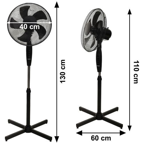 WENTYLATOR PODŁOGOWY LONGWELL 45W 5 ŁOPATEK 3 TRYBY OSCYLACJA na Arena.pl