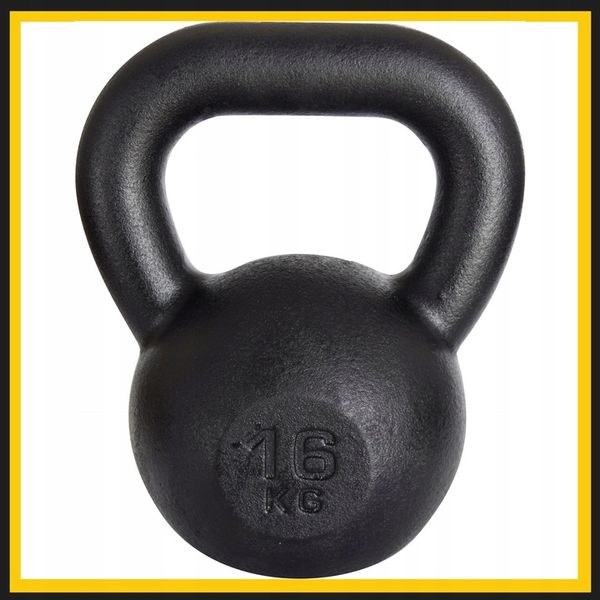 Kettlebell żeliwny odważnik kula kettle 16kg zdjęcie 4