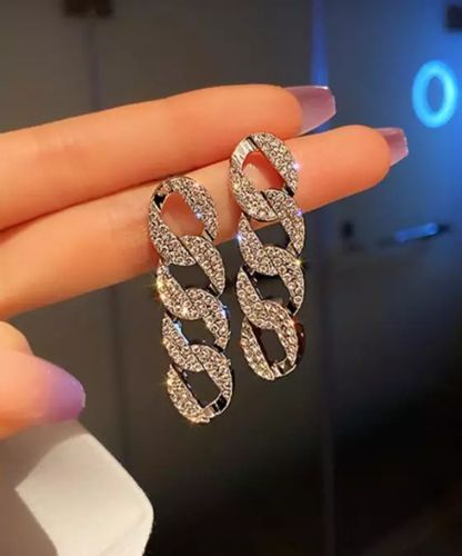 16 0112 Kolczyki Eleganckie przeplatane śliczne ogniwka na Arena.pl