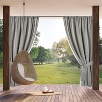 Zasłona gotowa na tunelu wodoodporna GARDEN 155x200 ogrodowa szara