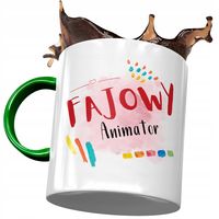 Kubek Zielony Dla Animatora Fajowy Animator Z Nadrukiem Ze Zdjęciem