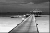 100 70CM OBRAZ PŁÓTNO POMOST PLAŻY PŁÓTNO RAMA