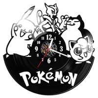Zegar ścienny z płyty winylowej Pokemon 114.14