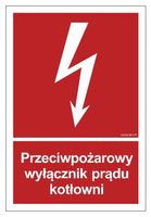 Przeciwpożarowy Wyłącznik Prądu Kotłowni Foto Klej